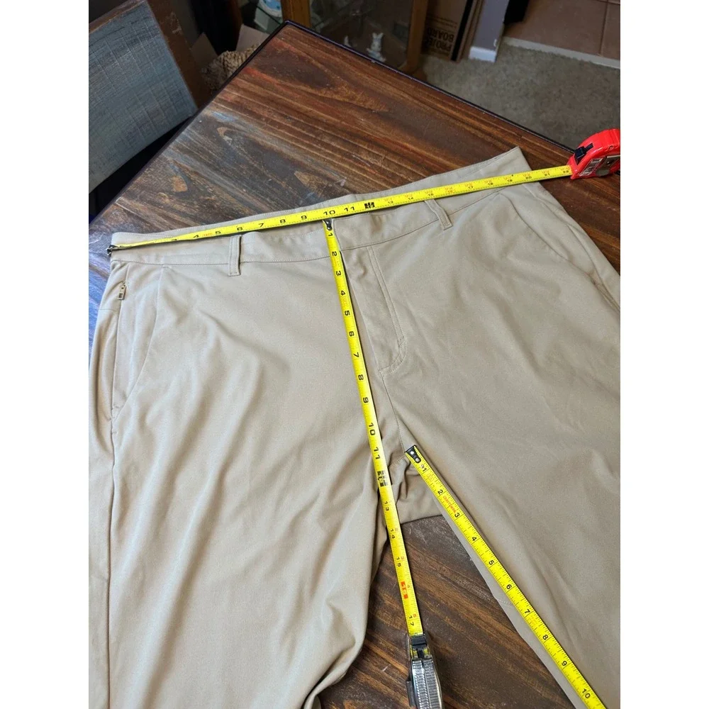 Fabletics Mens The Only Pant Khaki Tan Straight Leg Tech Chino 40x32 PT2459436